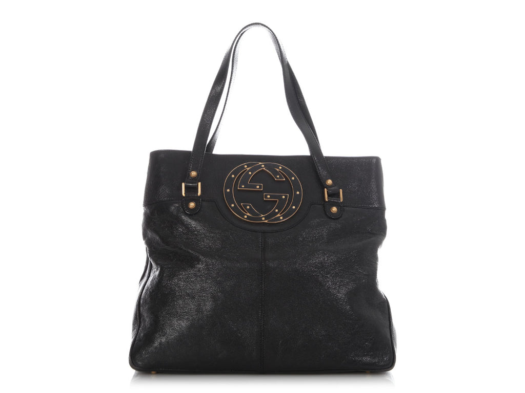 Gucci Black Studded GG Blondie Bag