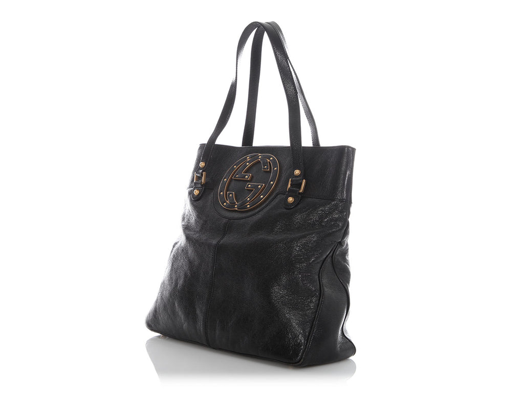 Gucci Black Studded GG Blondie Bag