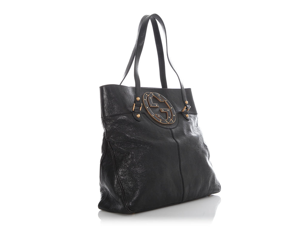 Gucci Black Studded GG Blondie Bag