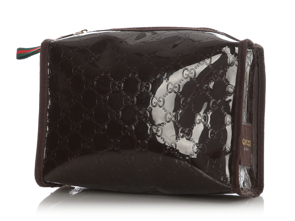 Gucci Brown Parfums Cosmetic Case