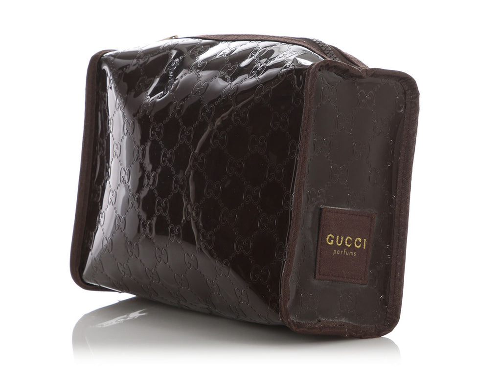 Gucci Brown Parfums Cosmetic Case