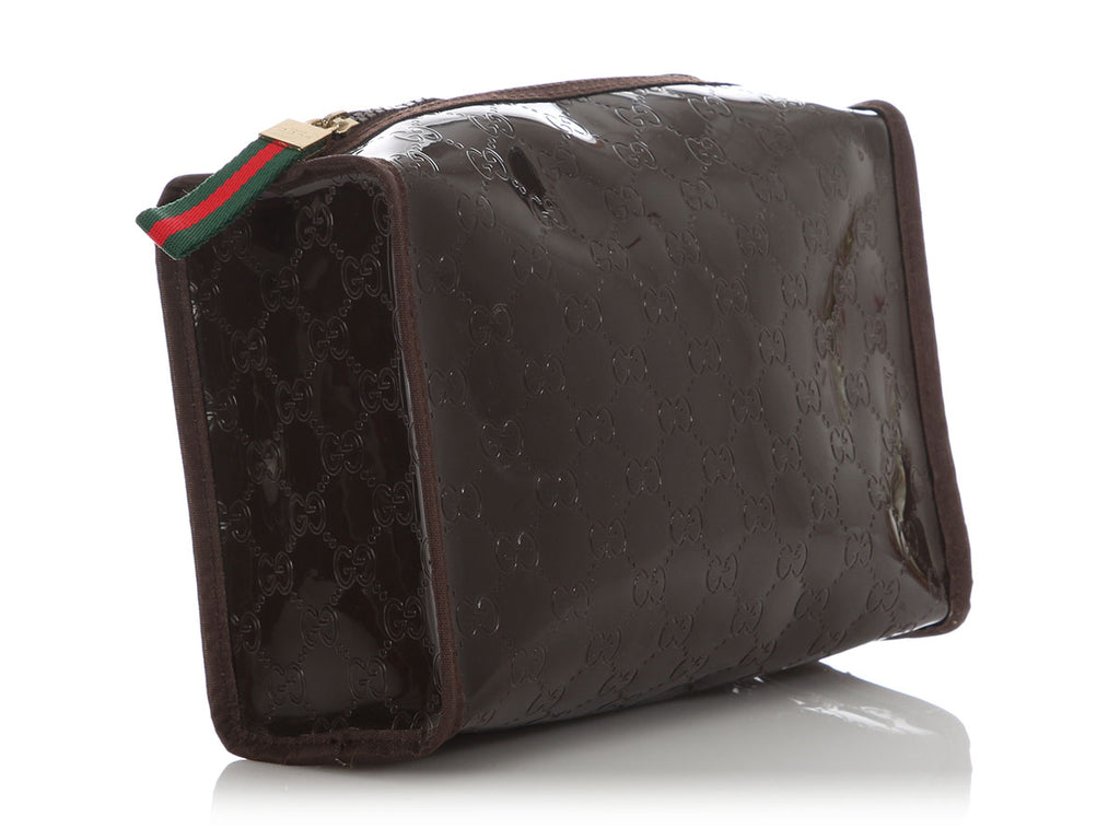 Gucci Brown Parfums Cosmetic Case