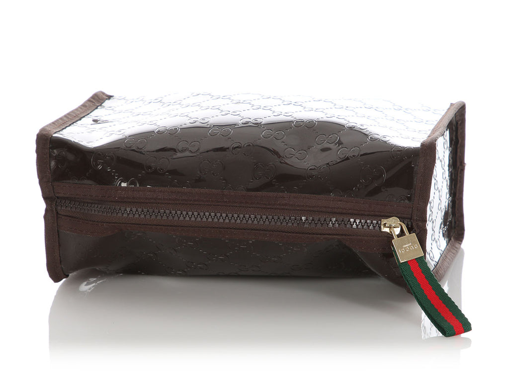 Gucci Brown Parfums Cosmetic Case