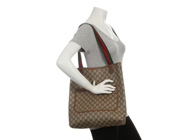 Gucci Vintage GG Supreme Sherry Line Tote