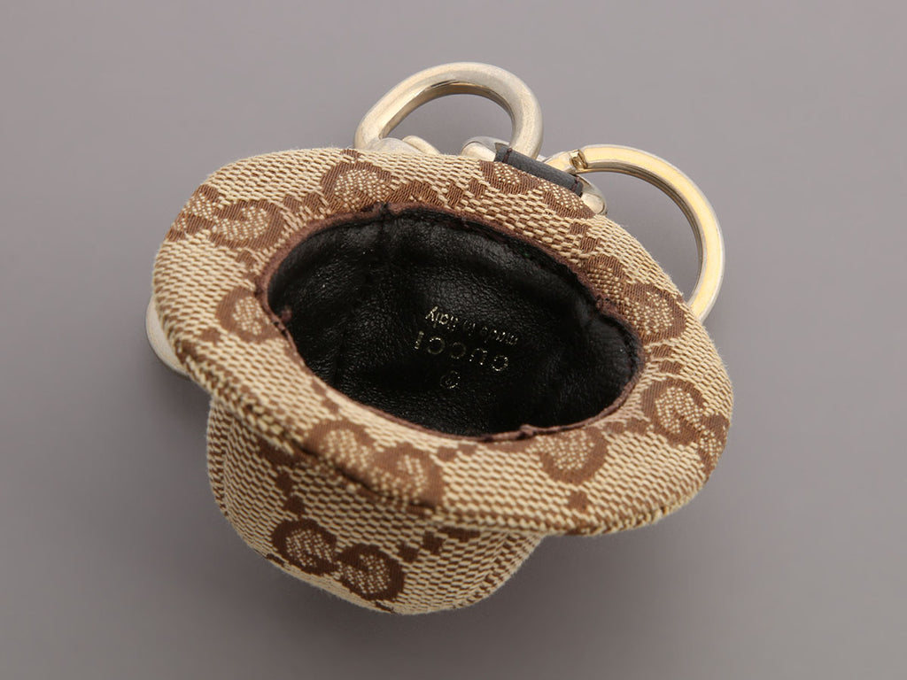 Gucci Brown GG Canvas Hat Bag Charm