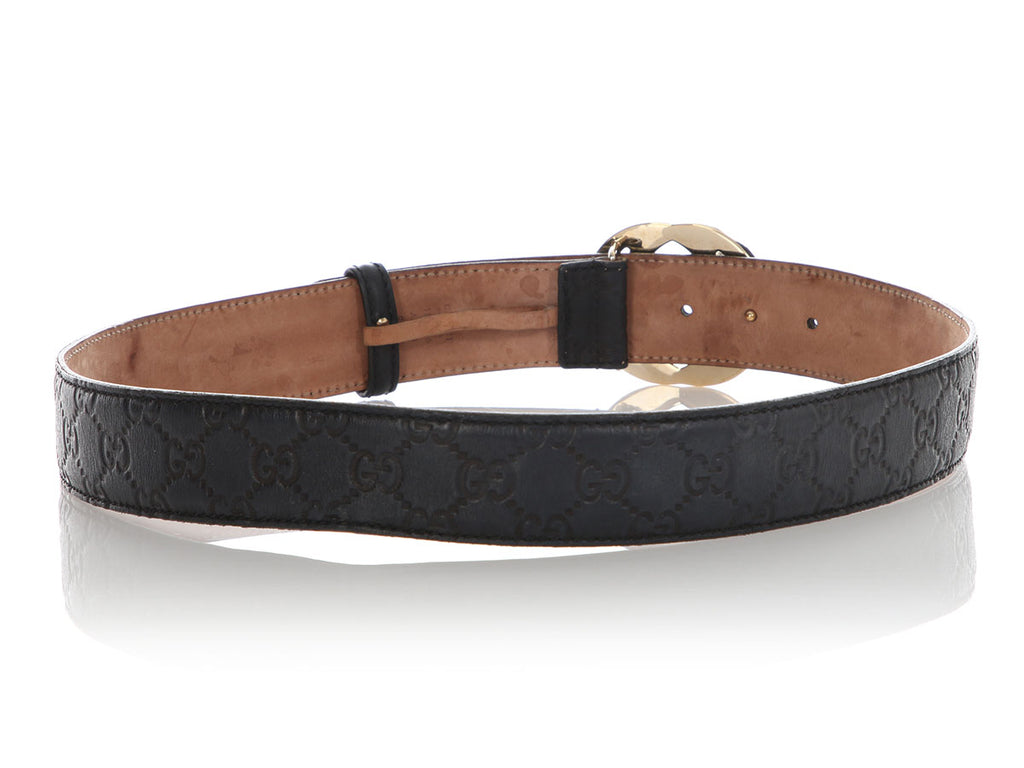Gucci Black Guccissimma Belt