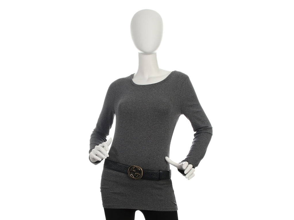 Gucci Black Guccissimma Belt