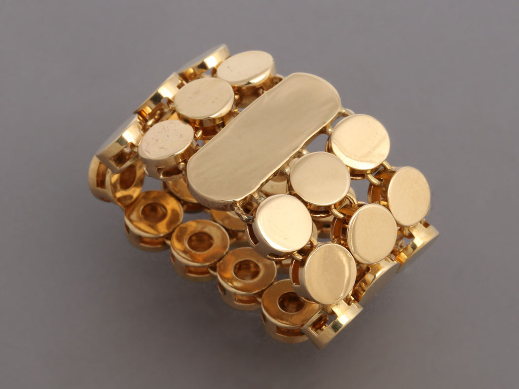 Gucci 18K Yellow Gold Wide Flexible Ring