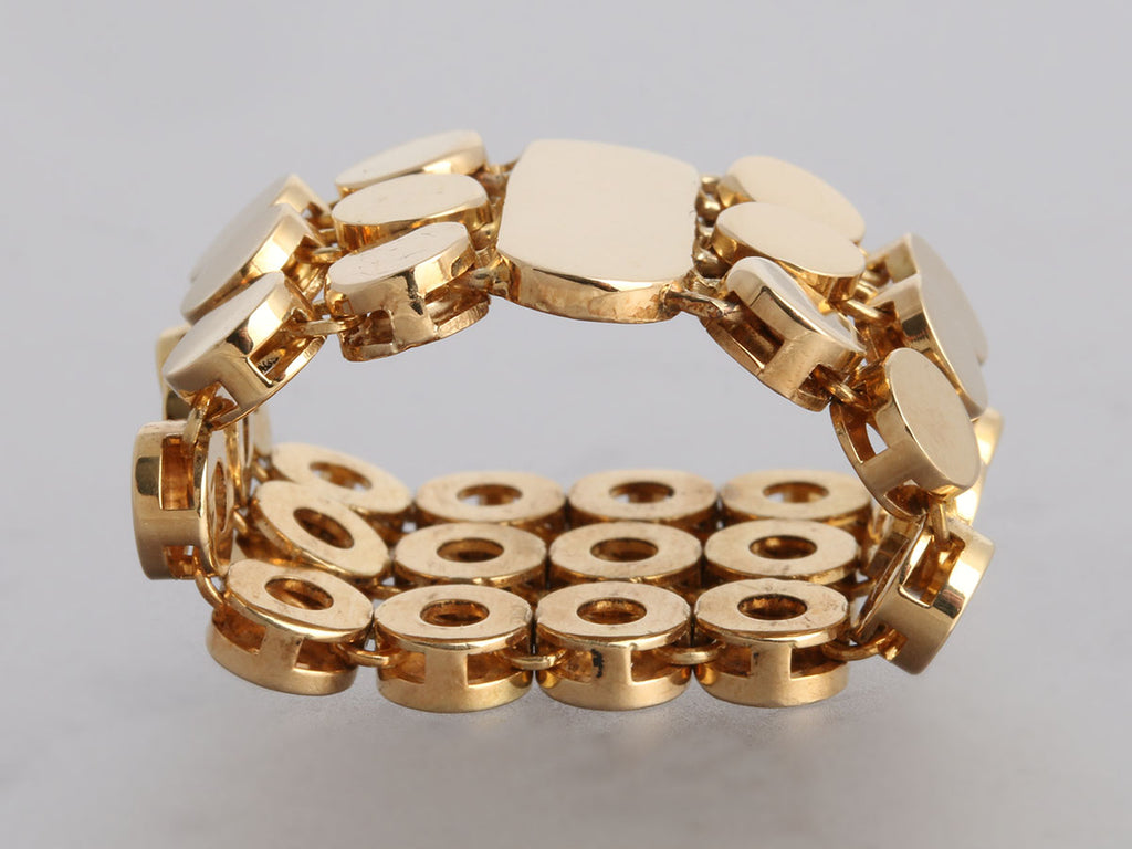 Gucci 18K Yellow Gold Wide Flexible Ring