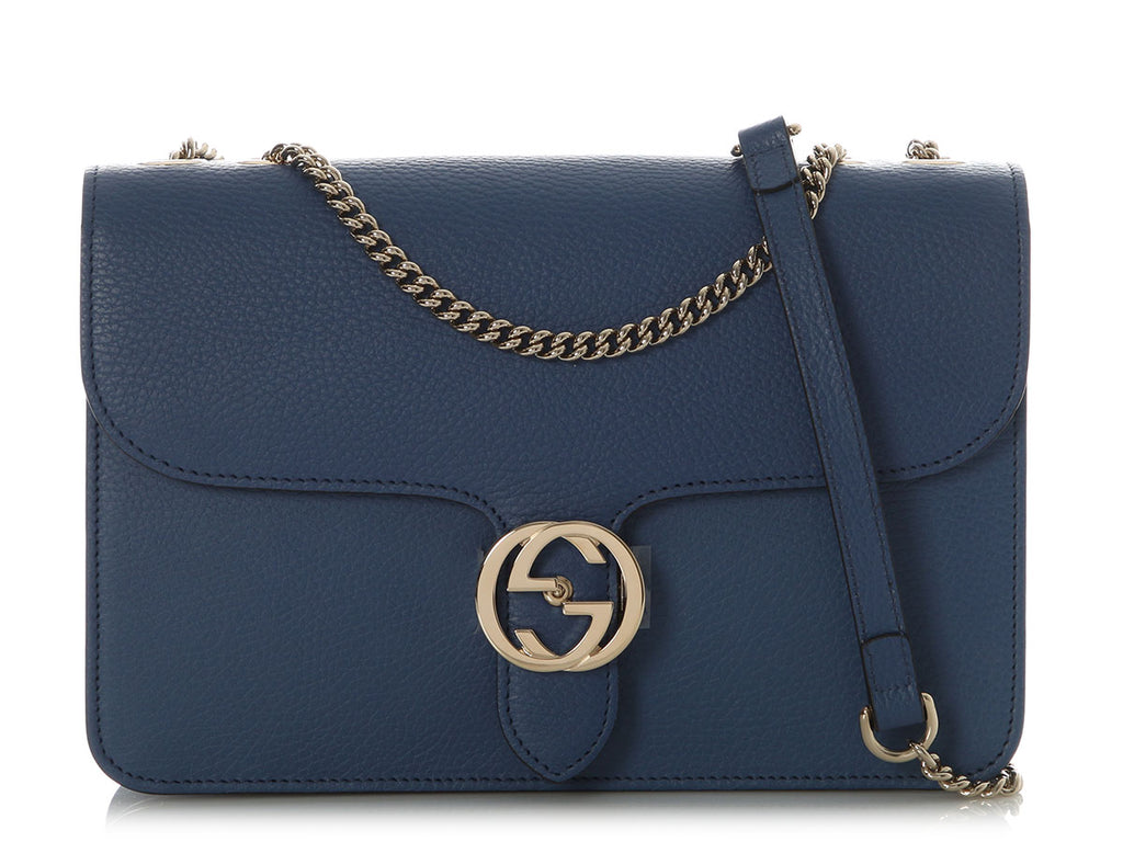 Gucci Blue Interlocking G Dollar Flap