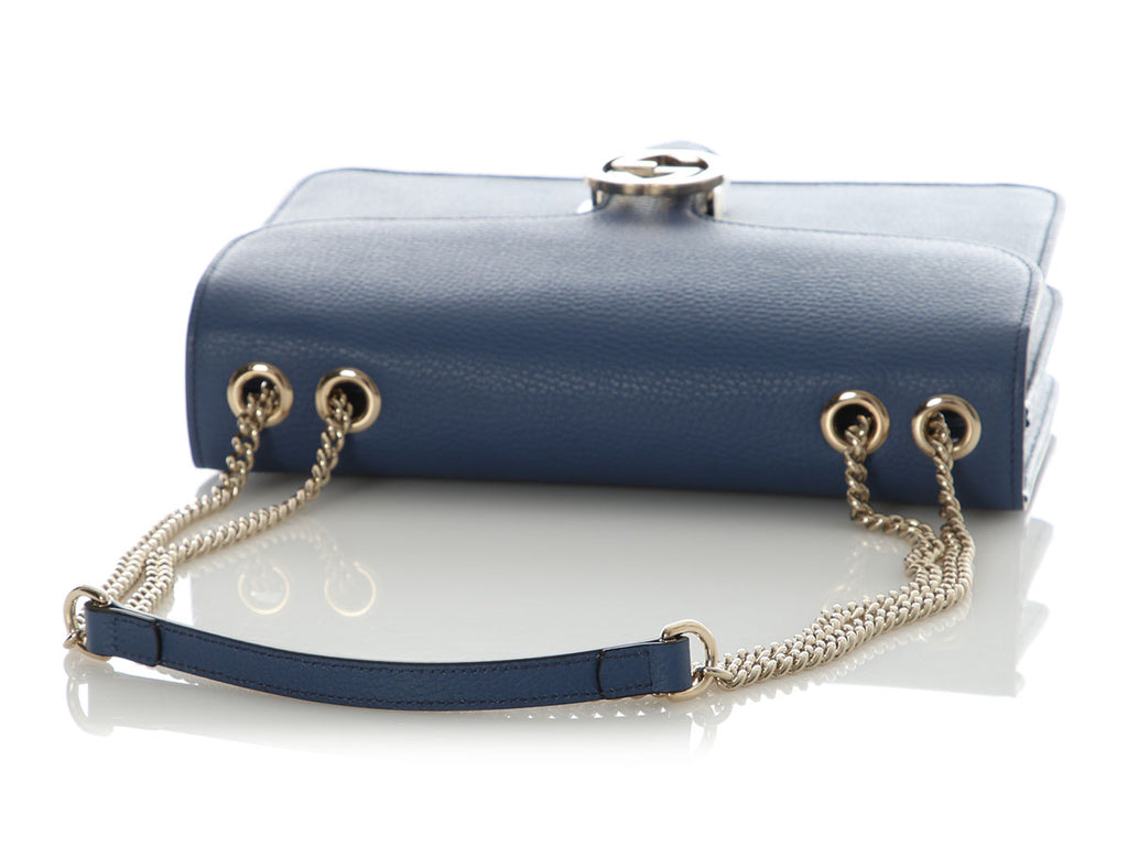Gucci Blue Interlocking G Dollar Flap