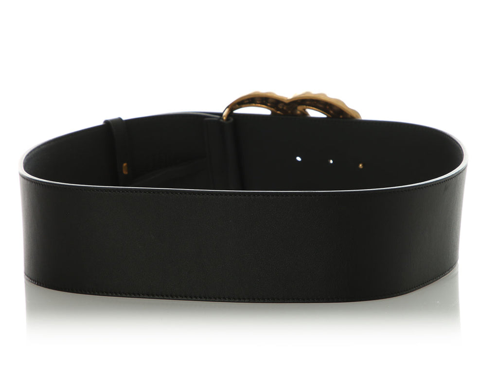 Gucci Moon Calfskin Pearl Double G 70mm Belt