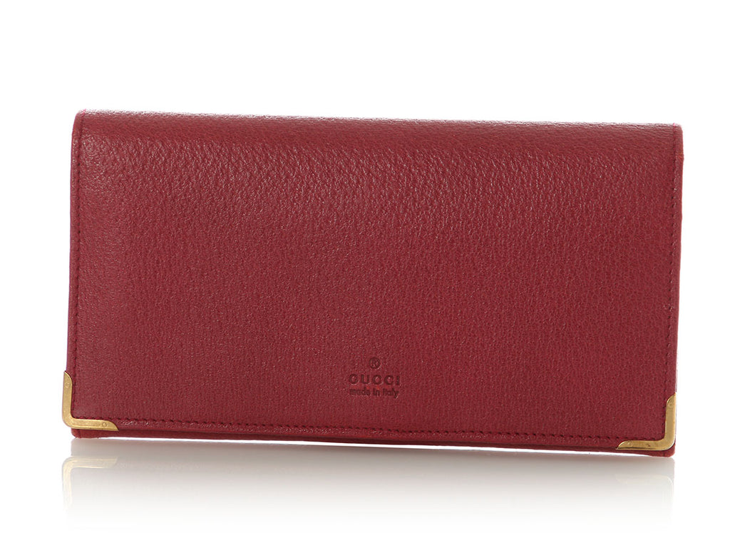 Gucci Raspberry Leather Continental Wallet