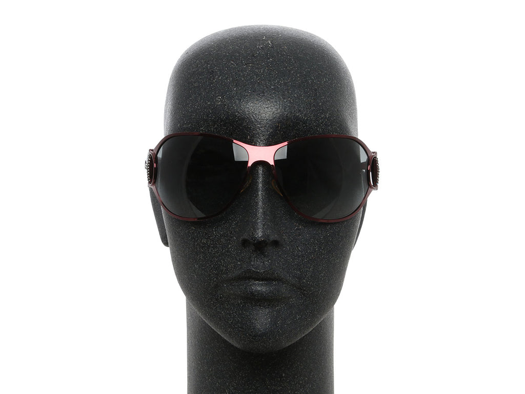 Gucci Rhinestone Horsebit Shield Sunglasses