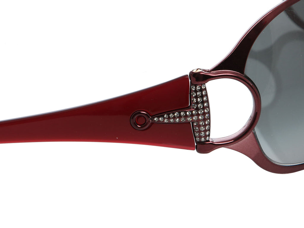 Gucci Rhinestone Horsebit Shield Sunglasses