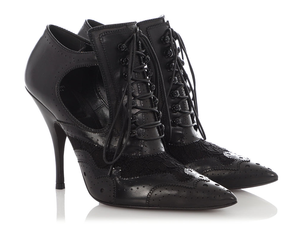 Givenchy Black Lace Show Booties