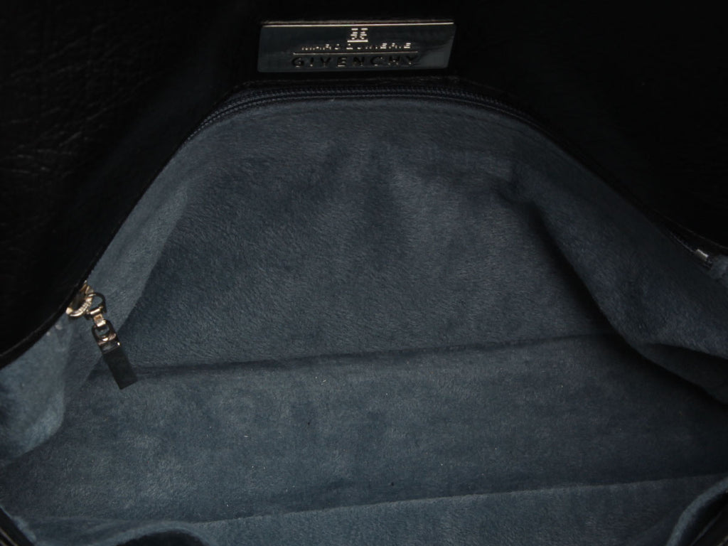Givenchy Black Ostrich Shoulder Bag