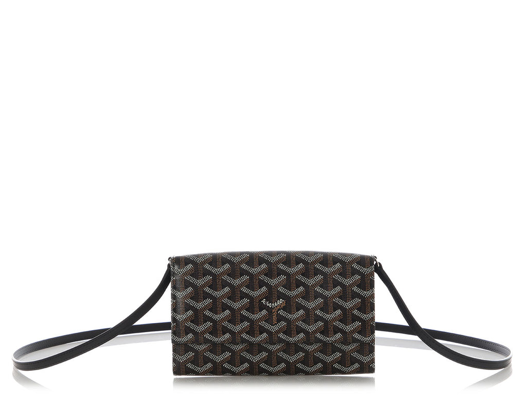 Goyard Black Varenne Crossbody Wallet