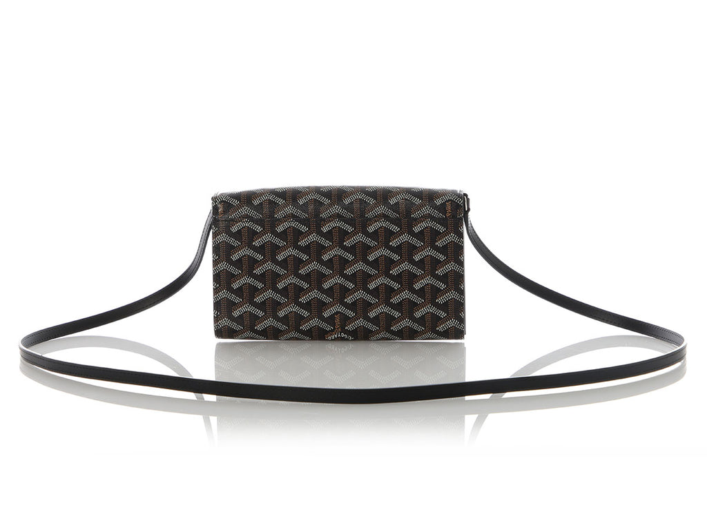 Goyard Black Varenne Crossbody Wallet