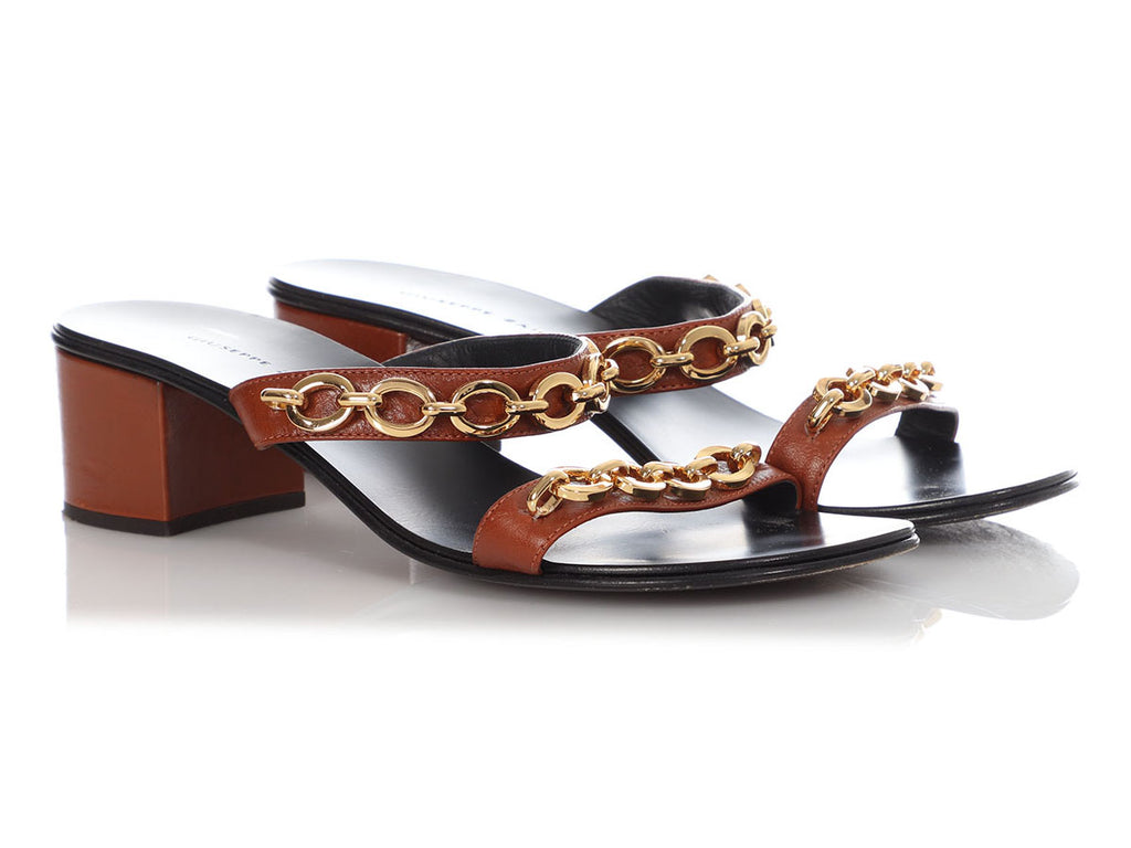 Giuseppe Zanotti Brown Chain Sandals