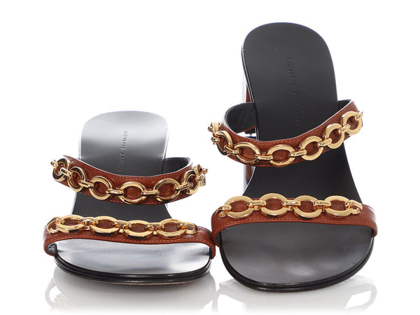 Giuseppe Zanotti Brown Chain Sandals