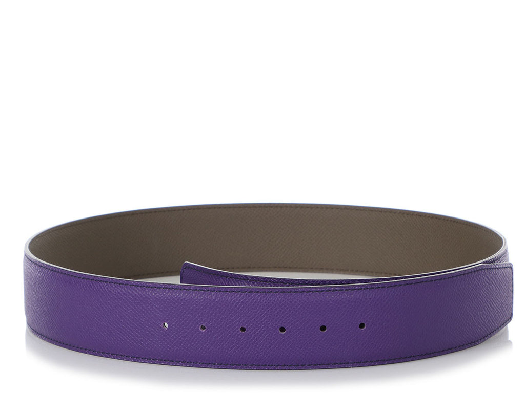Hermès Crocus and Etain Epsom Reversible Belt Strap 42mm