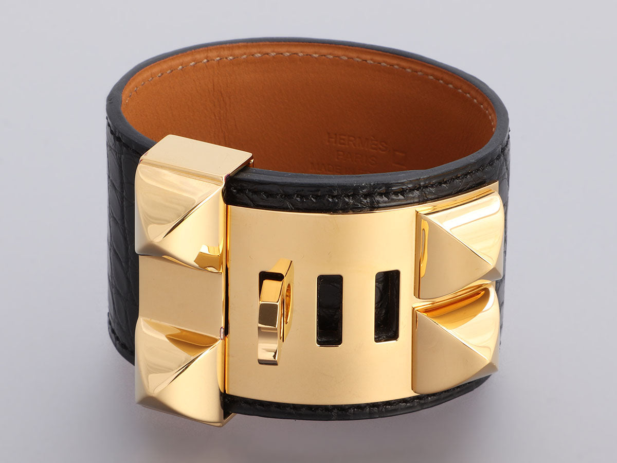 Hermès - Authenticated Collier de Chien 24 Bracelet - Leather Brown for Women, Very Good Condition