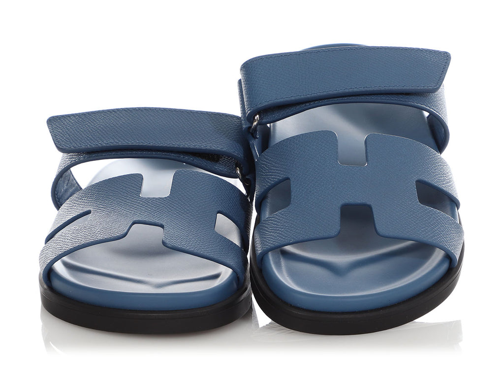 Hermès Bleu Indigo Chypre Sandals