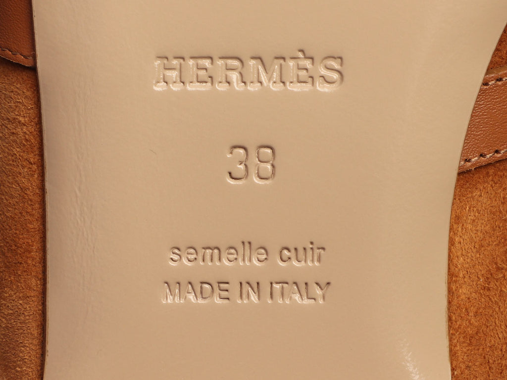 Hermès Brown Shearling Oz Mule