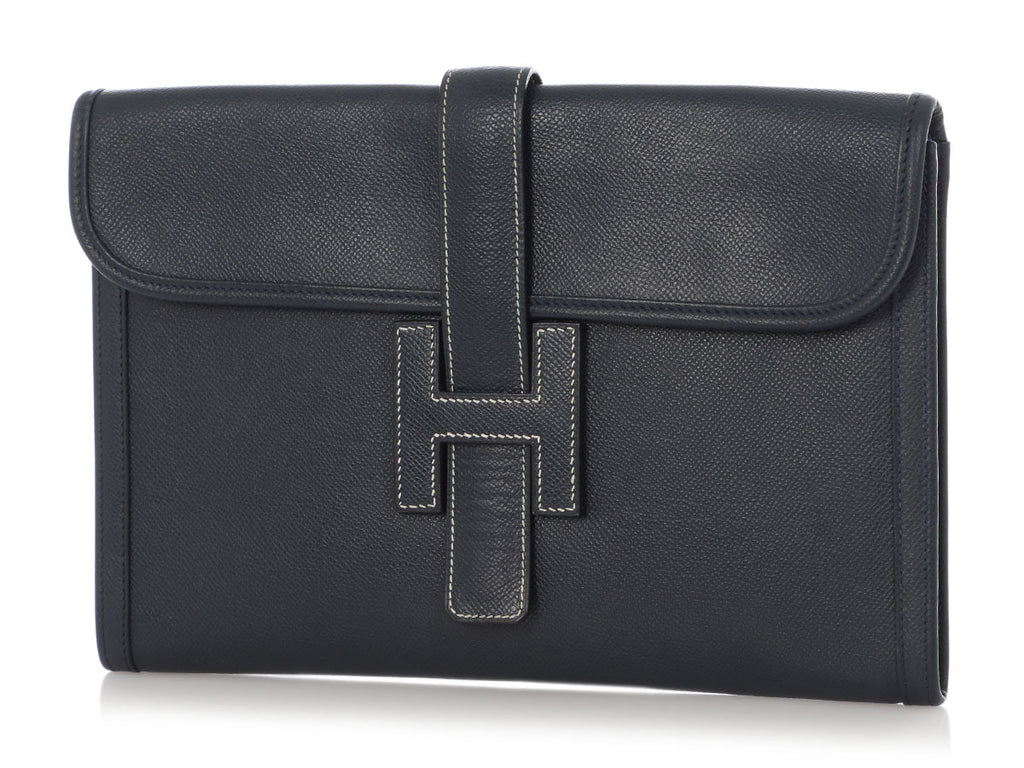 Hermès Vintage Navy Courchevel Jigé 29