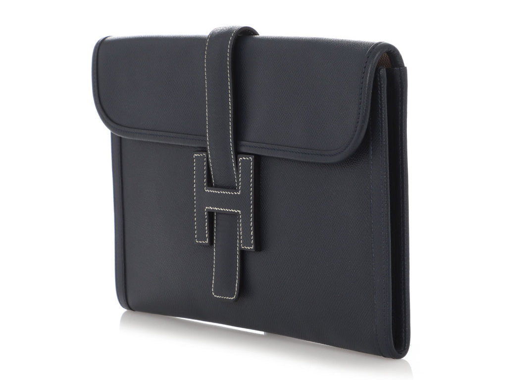 Hermès Vintage Navy Courchevel Jigé 29