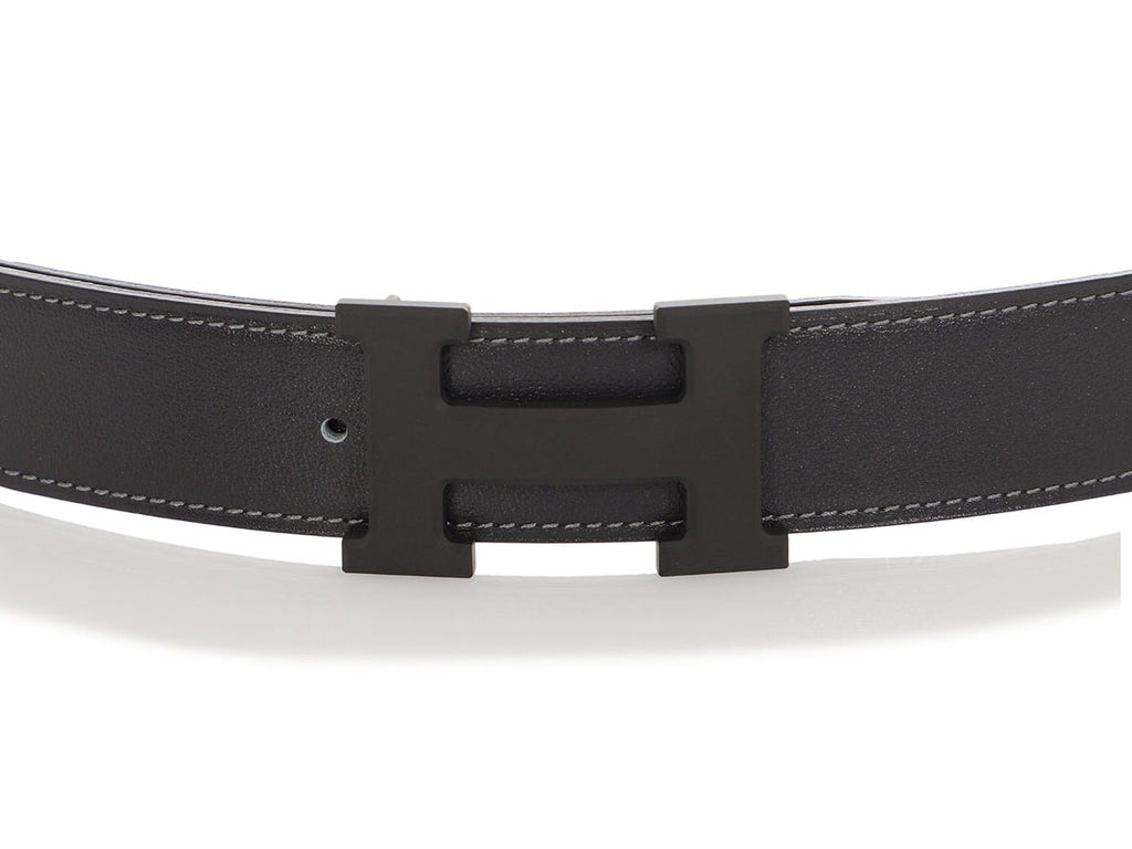 Hermès Black and Blue Reversible Constance Belt Kit 32mm