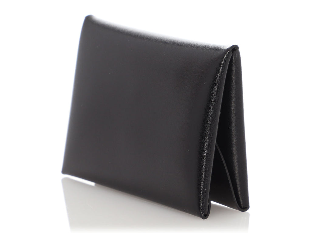 Hermès Black Box Calfskin Calvi Duo Card Holder