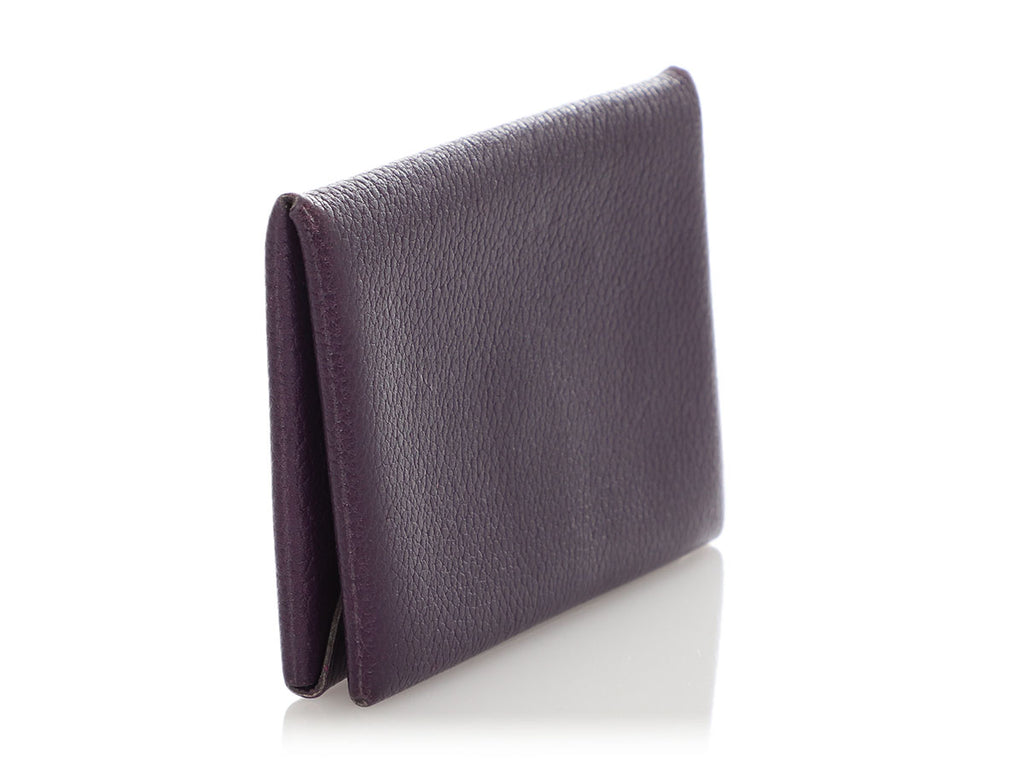 Hermès Ultraviolet Chèvre Calvi Card Holder