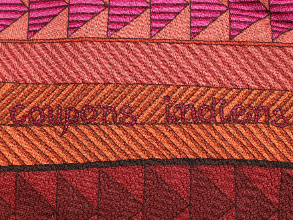 Hermès Coupons Indiens Cashmere Silk Shawl 140cm