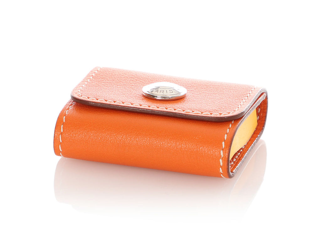 Hermès Orange Swift Mini Post-It Holder