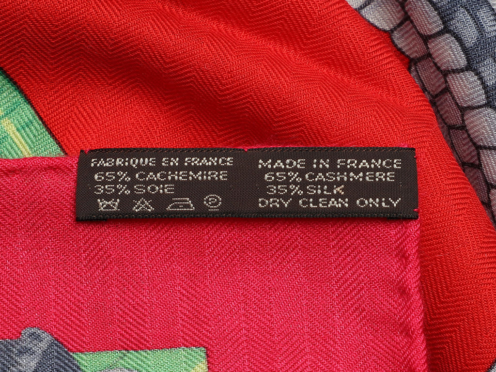 Hermès Ceintures et Liens Cashmere Silk Shawl 140cm