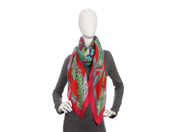 Hermès Ceintures et Liens Cashmere Silk Shawl 140cm