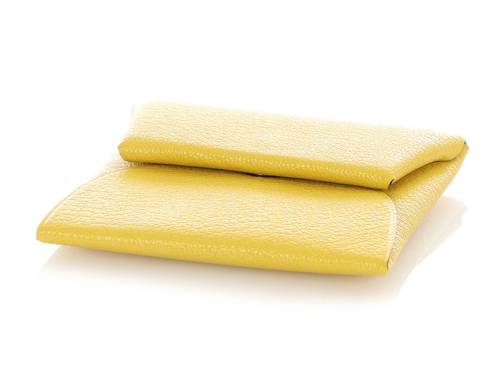 Hermès Jaune Chèvre Bastia Coin Purse