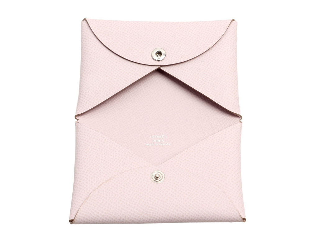 Hermès Mauve Pâle Epsom Calvi Card Holder