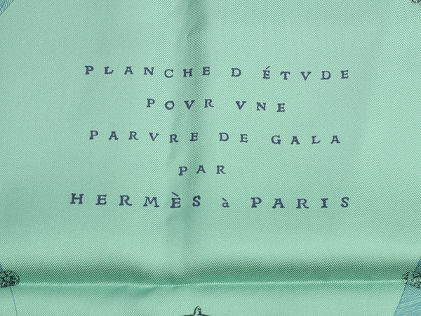 Hermès Etude pour une Parure de Gala Silk Scarf 90cm