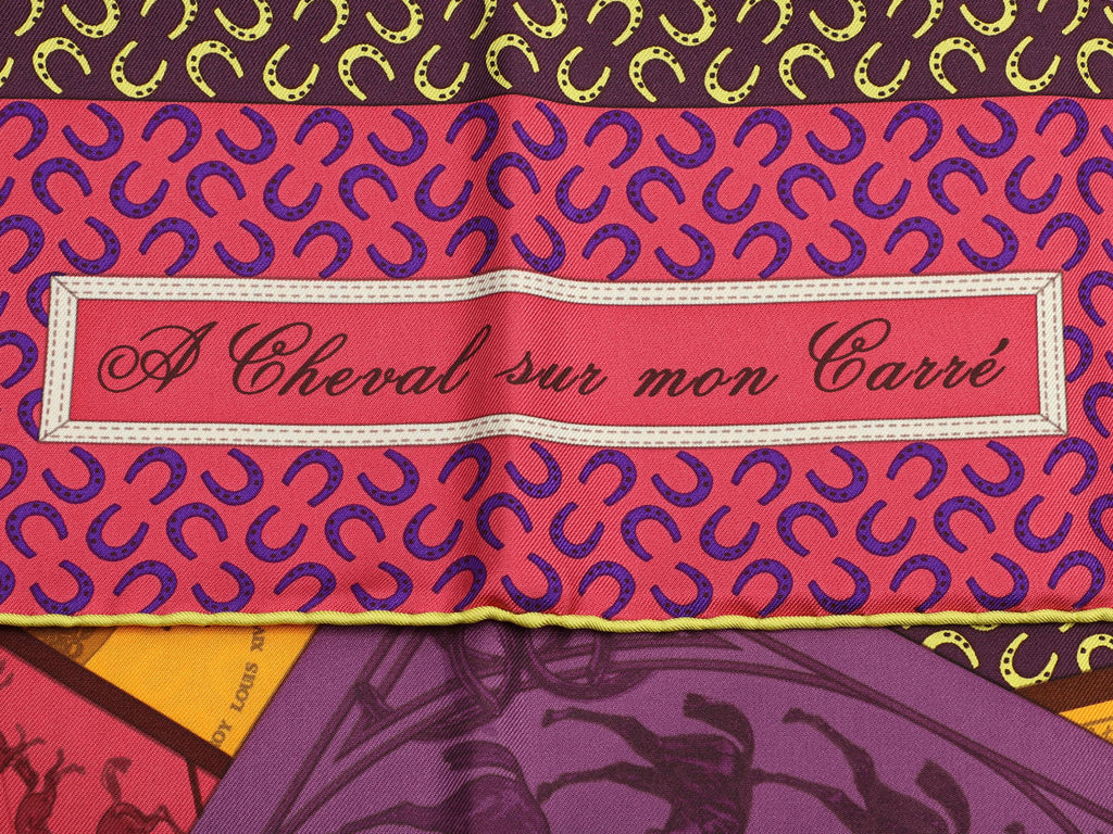 Hermès A Cheval sur mon Carré Silk Scarf 90cm