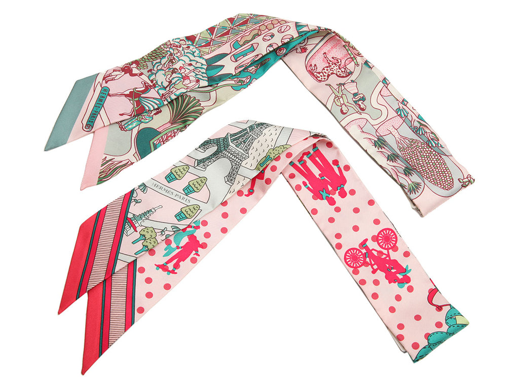 Hermes Silk Twilly Pair