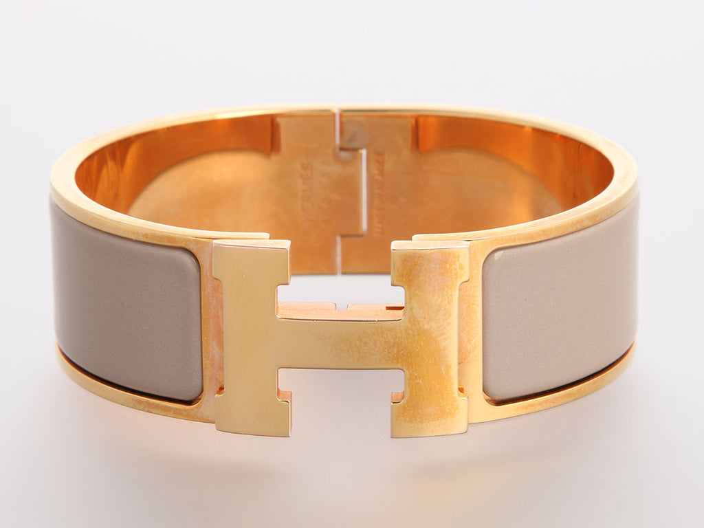 Hermès Wide Marron Glacé Clic-Clac Bracelet