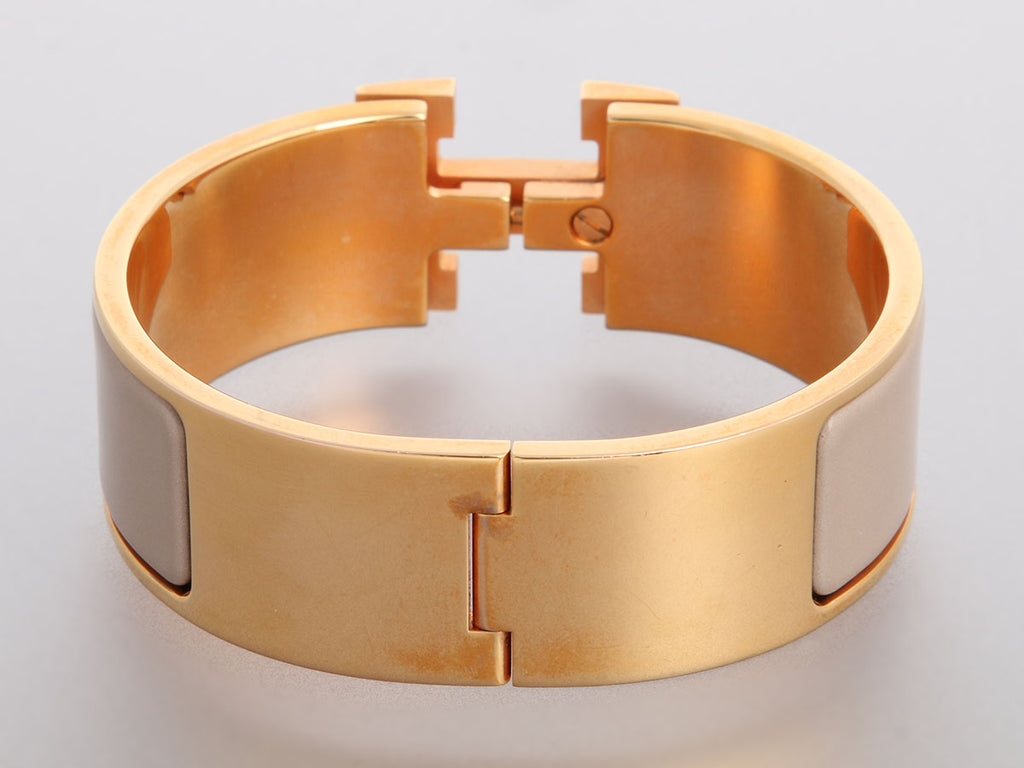 Hermès Wide Marron Glacé Clic-Clac Bracelet