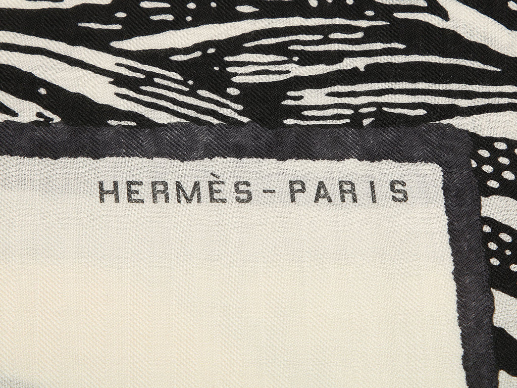 Hermès Cavalier en Formes Cashmere Silk Shawl 140cm