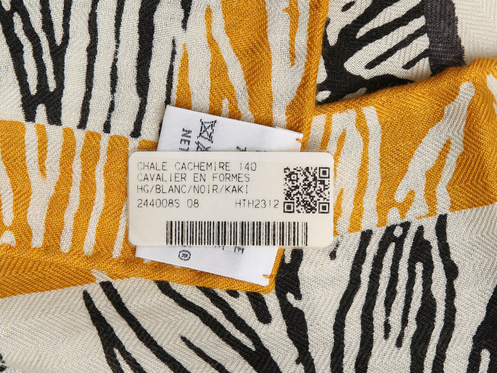 Hermès Cavalier en Formes Cashmere Silk Shawl 140cm