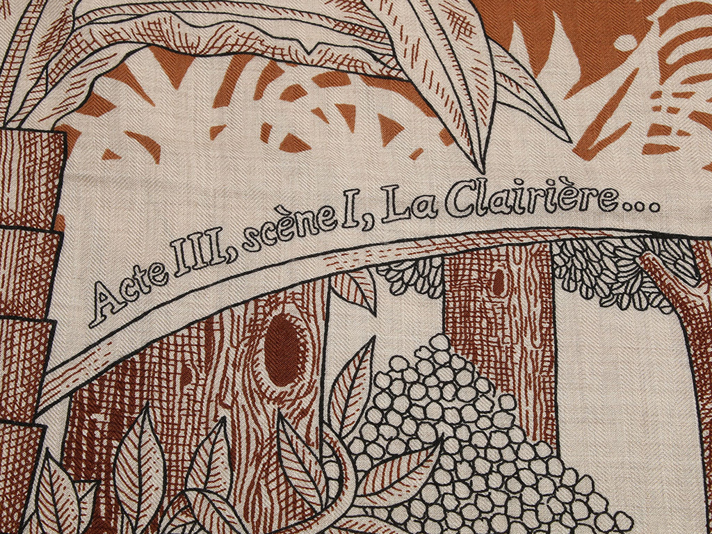 Hermès Acte III, Scene I, La Clairière Cashmere Silk Shawl 140cm