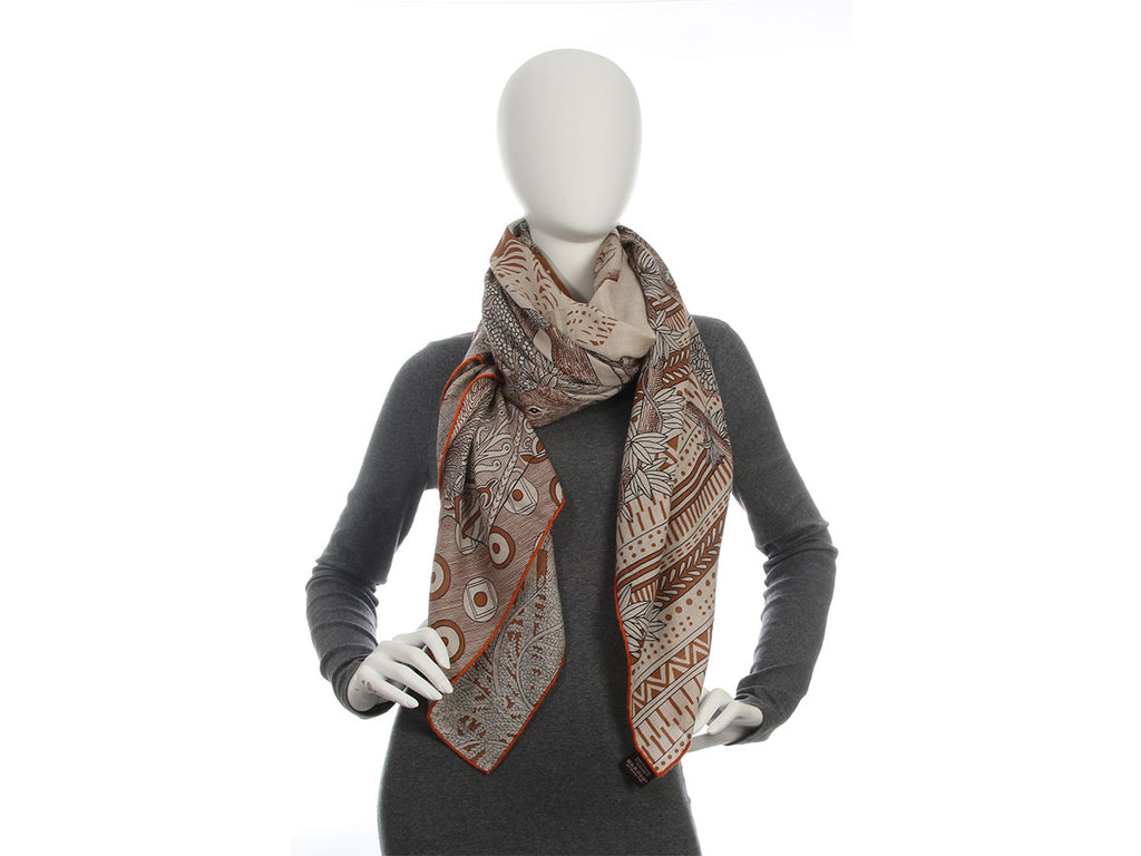 Hermès Acte III, Scene I, La Clairière Cashmere Silk Shawl 140cm