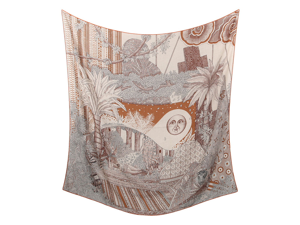 Hermès Acte III, Scene I, La Clairière Cashmere Silk Shawl 140cm